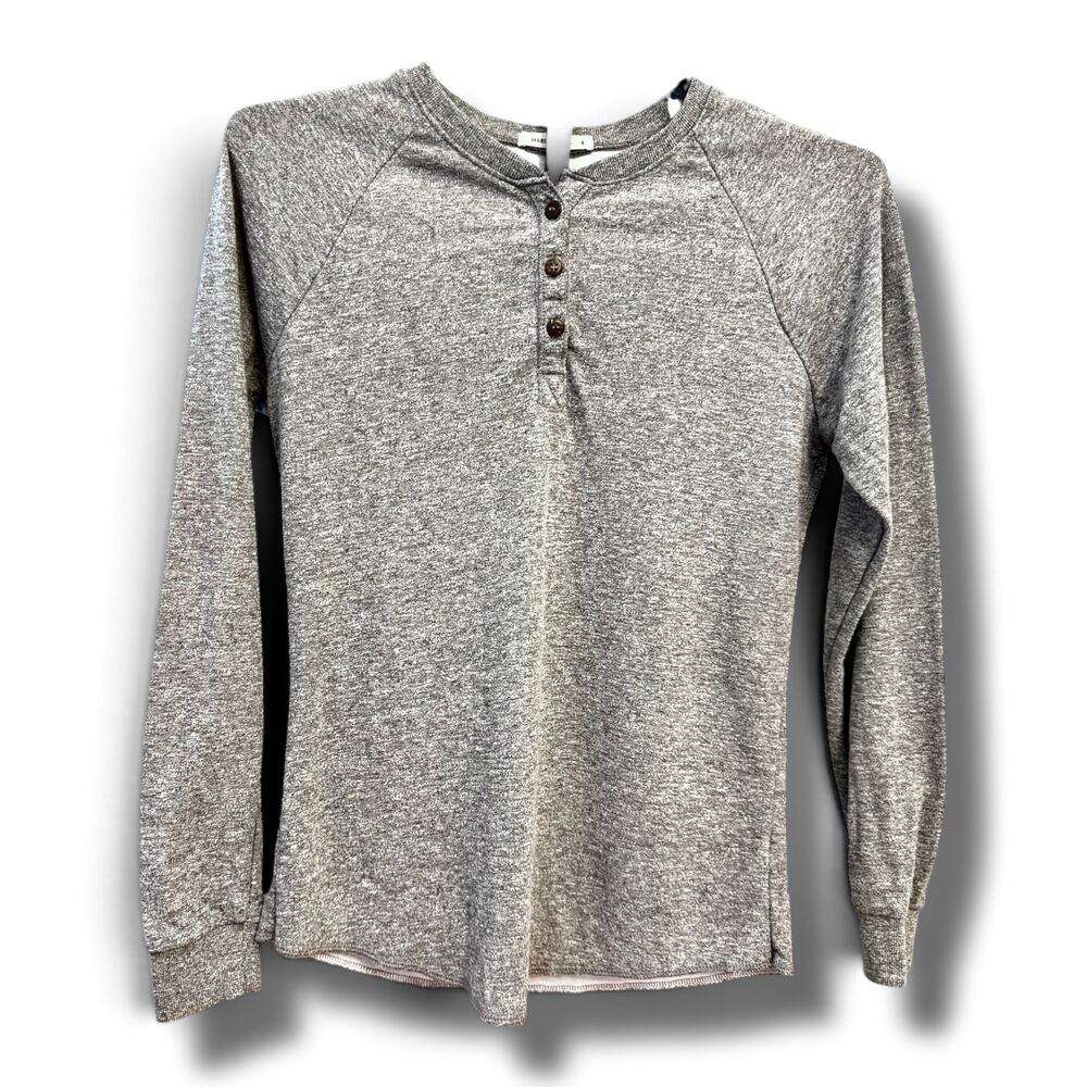 Marine Layer Heather Gray Double Knit Henley Men’s Small Made in California